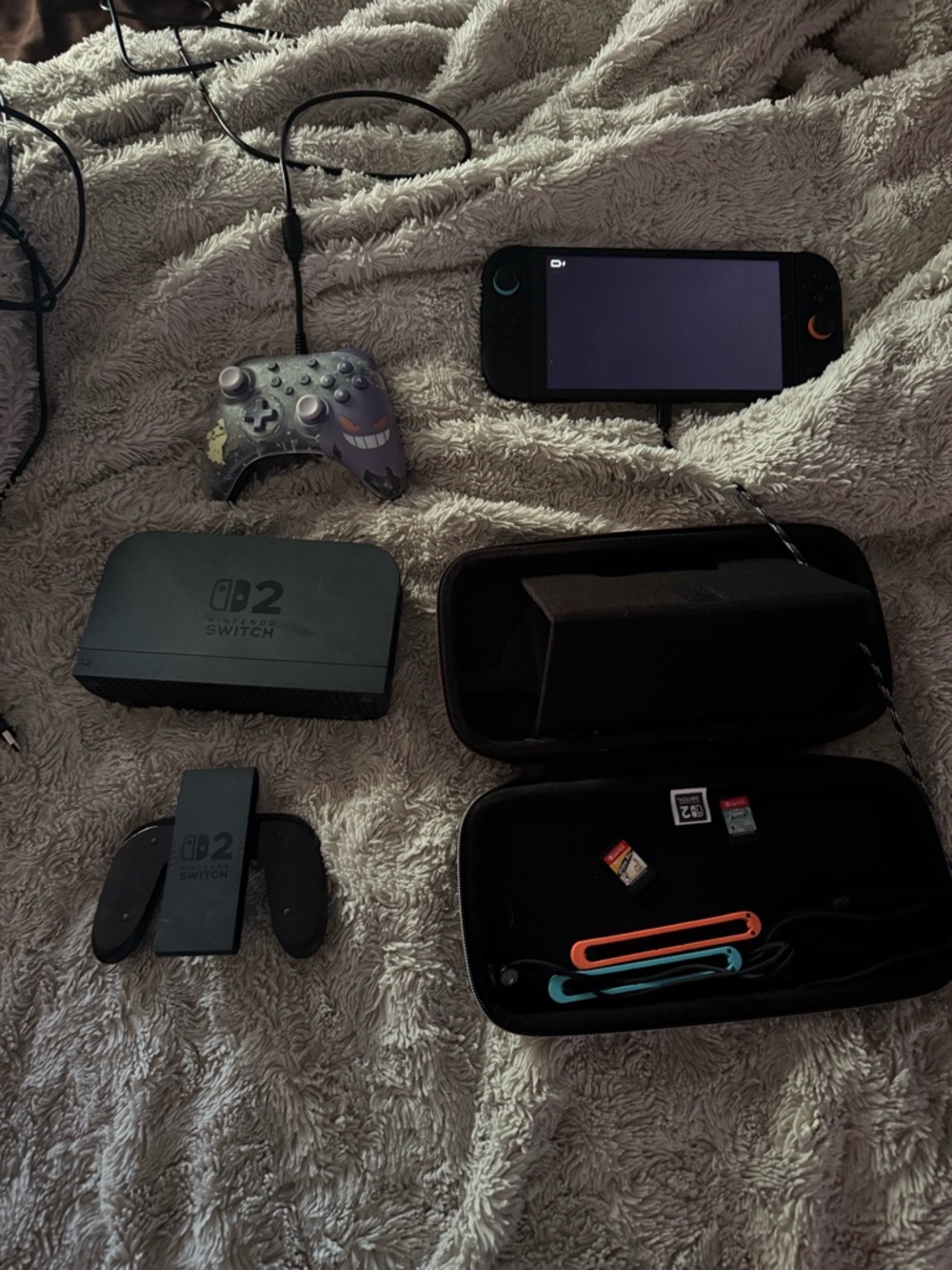 Nintendo switch 2 Black Console Bundle with Neon Blue/Red Accessories